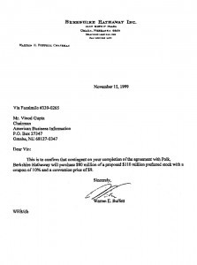 Warren Buffett Investment Letter